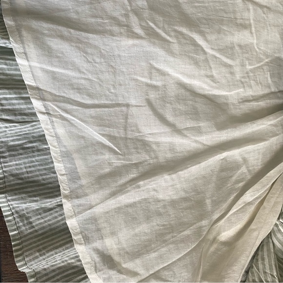 Sunny Studio Mint Green Striped Knee Length Skirt Pom Pom Tie Womens Size M/L - Picture 6 of 6